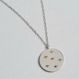 Tai Jewelry - Medallion Pendant Necklace with Rainbow Stones - New!!